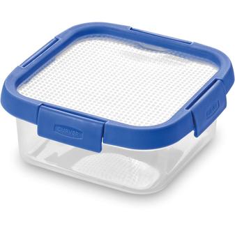 CURVER "SMART FRESH" SZÖGLETES ÉTELTARTÓ RUGALMAS SZILIKON TETŐVEL 0,9L