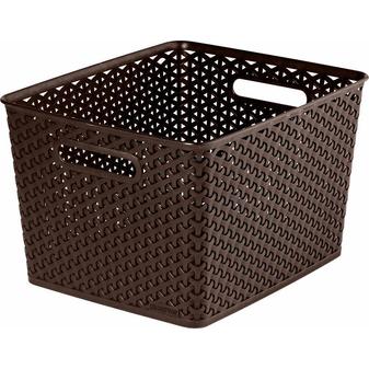 CURVER "MY STYLE" L MÉRETŰ RATTAN KOSÁR - Sötétbarna