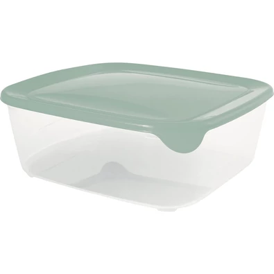 CURVER "FRESH&amp;GO" SZÖGLETES ÉTELTARTÓ 2,9L - Zöld/átlátszó