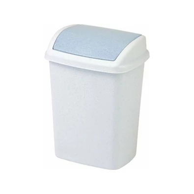 Fehér műanyag szemetes, amely 10 literes űrtartalommal rendelkezik. Billenő fedeles kialakítása megakadályozza a kellemetlen szagok terjedését. Ideális megoldás lakások és közösségi terek hulladék tárolására.