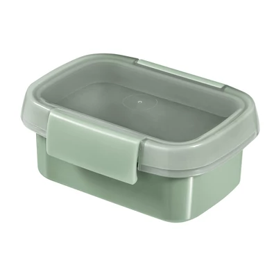 Zöld színű, 0,2 literes téglalap alakú ételtartó, átlátszó fedéllel és szorosan záródó klipszekkel, praktikus tárolásra és szállításra. 100%-ban újrahasznosított polipropilénből készült. Zöld színű, 0,2 literes téglalap alakú ételtartó, átlátszó fedéllel és szorosan záródó klipszekkel, praktikus tárolásra és szállításra. 100%-ban újrahasznosított polipropilénből készült.