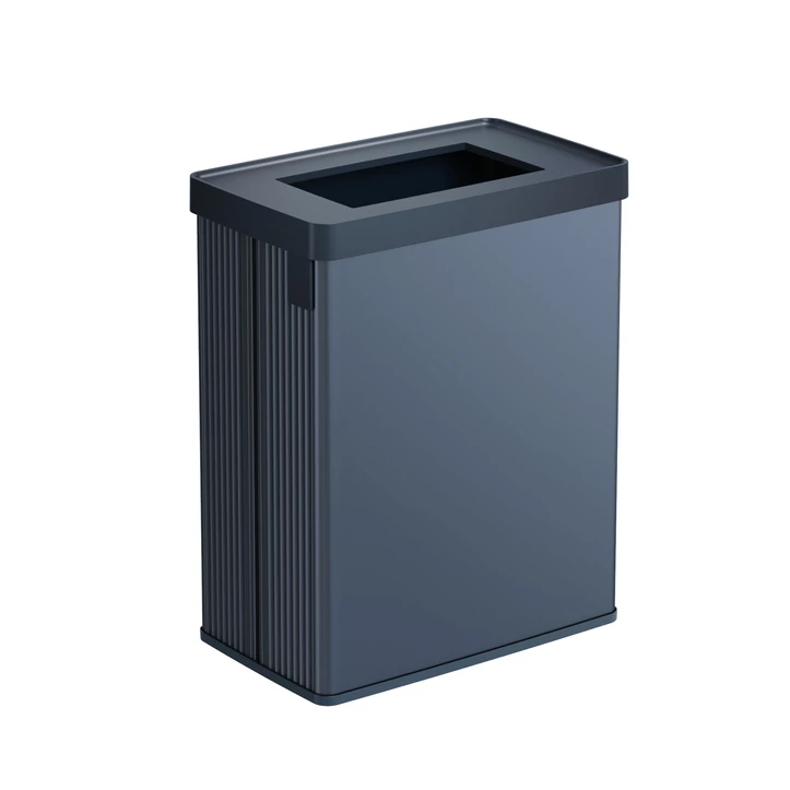 Sötétkék, modern kialakítású CURVER 'VERTO RECYCLE' szemetes, 54 literes űrtartalommal, széles érintőfelülettel nyitható fedéllel. Tökéletes konyhai hulladékgyűjtő, könnyen szállítható és összeszerelhető.