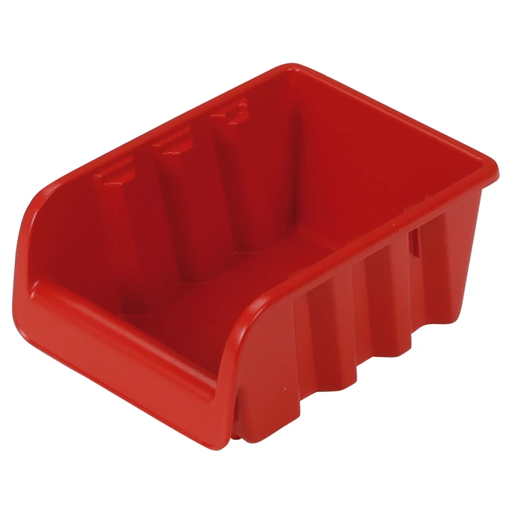 Praktikus, piros színű CURVER csavartartó tárolórekesz, könnyű hozzáférést biztosít a benne tárolt csavarokhoz és apró alkatrészekhez. Méretei: 16 cm hosszú, 11,5 cm széles, 7,5 cm magas.