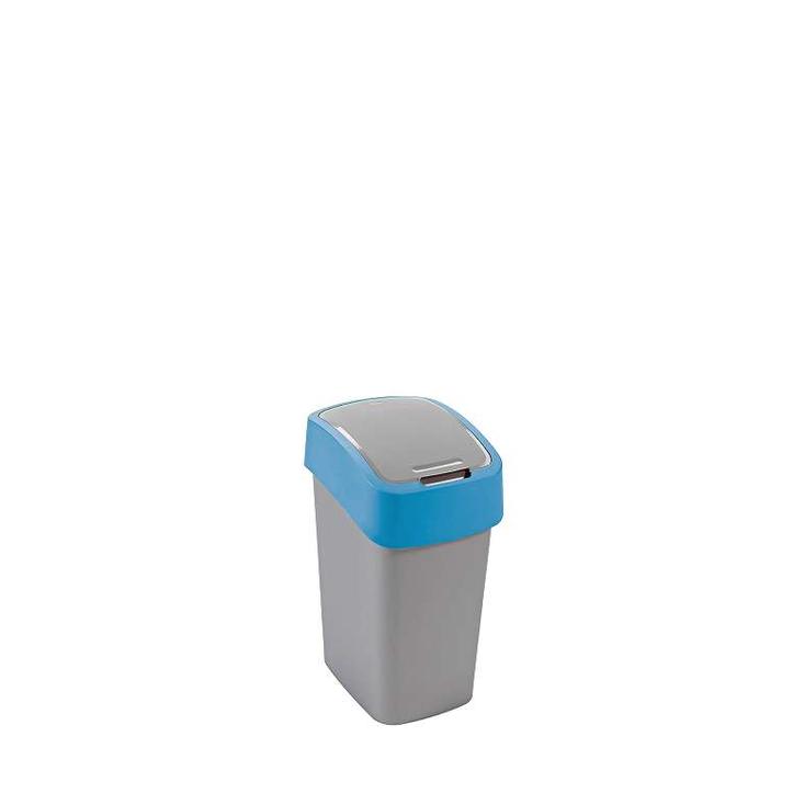 CURVER "PACIFIC FLIP BIN" BILLENŐ FEDELES SZEMETES 9L - Ezüst/kék
