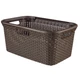 CURVER "STYLE" RATTAN HATÁSÚ RUHÁSKOSÁR 45L - SÖTÉTBARNA