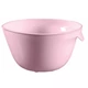 Púder rózsaszínű, 2,5 literes CURVER 'Essentials' keverőtál, egyszerű használatot biztosító kézreálló fogantyúval. A tál funkcionalitása mellett esztétikus kiegészítője a konyhának, könnyen tisztítható, mosogatógépben mosható.