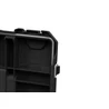 Kép 8/9 - KETER Pro Gear 2.0 XL szerszámosláda belső részletei, fekete színű műanyagból, több polccal és rekesszel, IP65-víz- és porálló kialakítással. A képet fehér háttérrel készült.