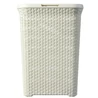 Kép 4/10 - Rattan hatású, világos színű CURVER 'STYLE' 60 literes szennyestartó, elegáns dizájnnal, nagy fedővel. Szellőzése és tartós anyaga ideálissá teszi a ruhák tárolására.
