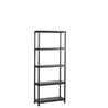 Kép 1/5 - Fekete, ötpolcos POLCRENDSZER 75 cm széles, tartós anyagból készült, ideális garázsba vagy pincébe, egyszerűen összeszerelhető, így tökéletes megoldás nagyobb tárgyak tárolására.