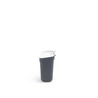 Kép 3/10 - Sötét szürke színű CURVER 'Ready to Collect' szelektív hulladékggyűjtő 10L, fehér tetővel, ergonomikus fogantyúval, moduláris design, falra is akasztható, fehér háttéren álló pozícióban fotózva.