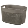 Kép 4/5 - Sötétbarna, horgolt mintázatú CURVER „FILO RECYCLED” L kosár, 18 literes űrtartalommal, praktikus fogantyúkkal a könnyű mozgatás érdekében. Ideális tárolásra kozmetikumoknak, konyhai eszközöknek vagy újságoknak.