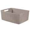 Kép 1/3 - CURVER "Jute" 5 literes tároló kosár homokszínben, fonott hatású dizájnnal és praktikus fogantyúkkal, tökéletes apró tárgyak stílusos és helytakarékos rendszerezésére.