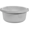 Kép 1/3 - Fehér, műanyag kerek tál, 6 literes űrtartalommal, 31 cm hosszú és széles, 14 cm magas. Praktikus konyhai vagy fürdőszobai tárolásra, hátteret biztosít a sokoldalú használatnak.