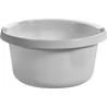 Kép 1/3 - Fehér, kerek CURVER 'ESSENTIALS' tál, 4 liter űrtartalommal, ergonomikus kialakítással. Konyhai, fürdőszobai vagy kertben való használatra is ideális, mérete 26 cm x 26 cm x 13 cm.