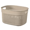 Kép 1/7 - Sötét bézs színű CURVER 'FILO RECYCLED' kosár, 6 literes űrtartalommal, horgolt mintázattal, ideális tárolásra, konyhában vagy fürdőszobában használható. Praktikus nyílásokkal az egyszerű mozgathatóságért.