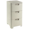 Kép 1/3 - CURVER "STYLE" RATTAN 3 FIÓKOS SZEKRÉNY - KRÉM